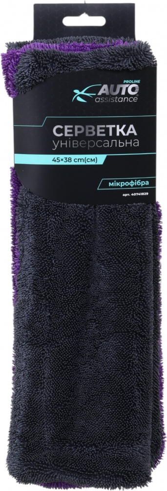 Салфетка двусторонняя универсальная 45х38 см 1200 г/кв.м Auto Assistance Proline 1 шт.