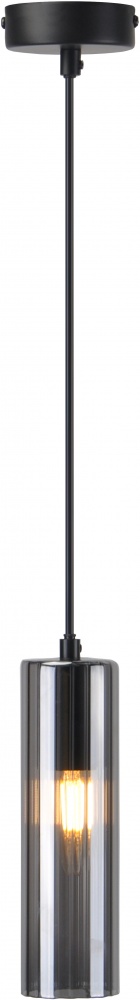 Світильник підвісний Sensio Seattle 1x40 Вт E14 чорний/димчастий ALB-P00425-SM