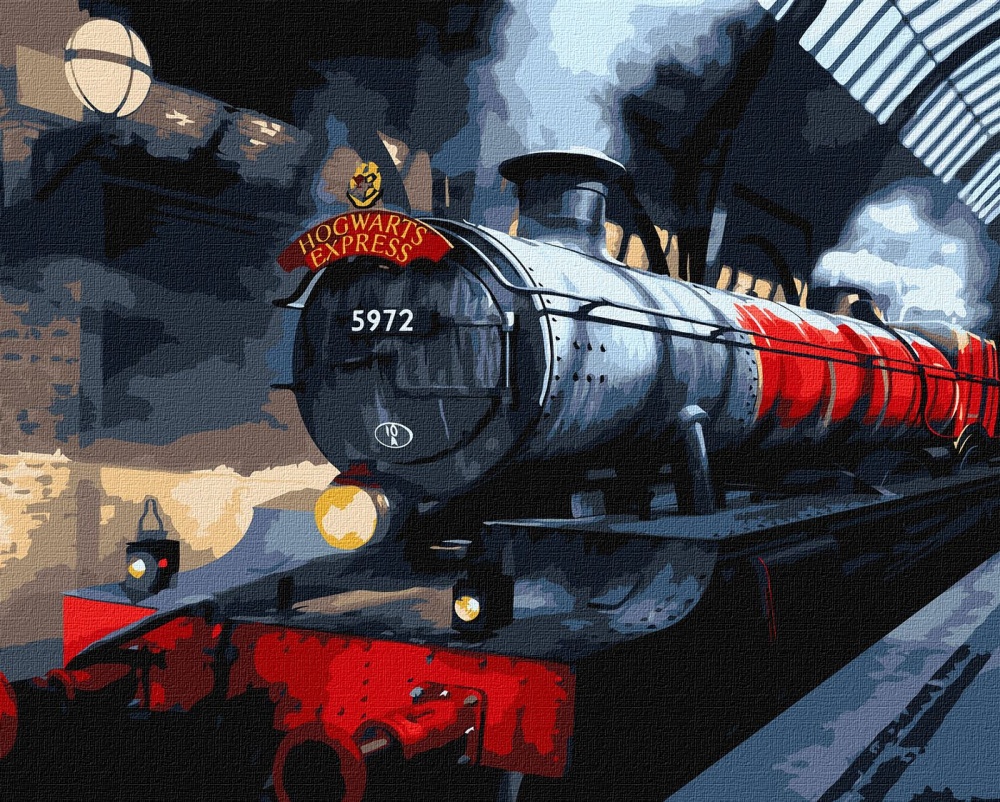 Картина за номерами Harry Potter: Гоґвортський експрес з фарбами металік extra ©Warner Bros 40х50 см Ideyka