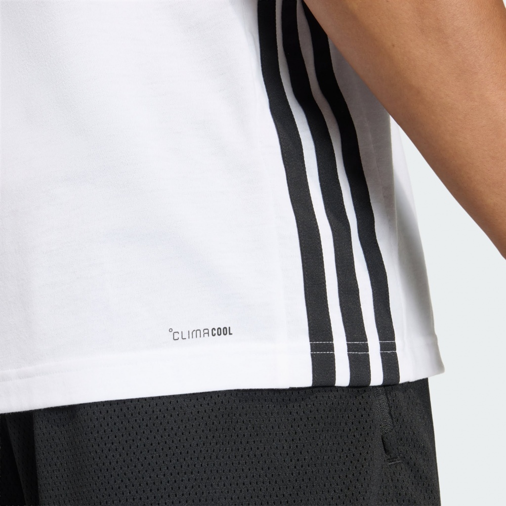 Футболка Adidas WE FR 3S T WHITE/BLACK KD0606 р.L білий