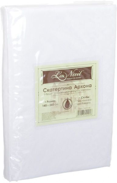 Скатертина Архона 145x260 см білий La Nuit 
