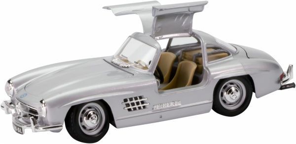 Автомодель Bburago 1:24 MERCEDES-BENZ 300 SL 1954 красный серебристый 18-22023