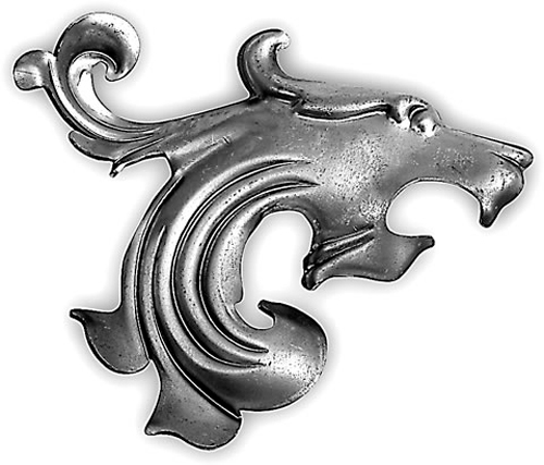 Лист кований Радуга-N візерунковий 170х180х2 мм лівий 3435300