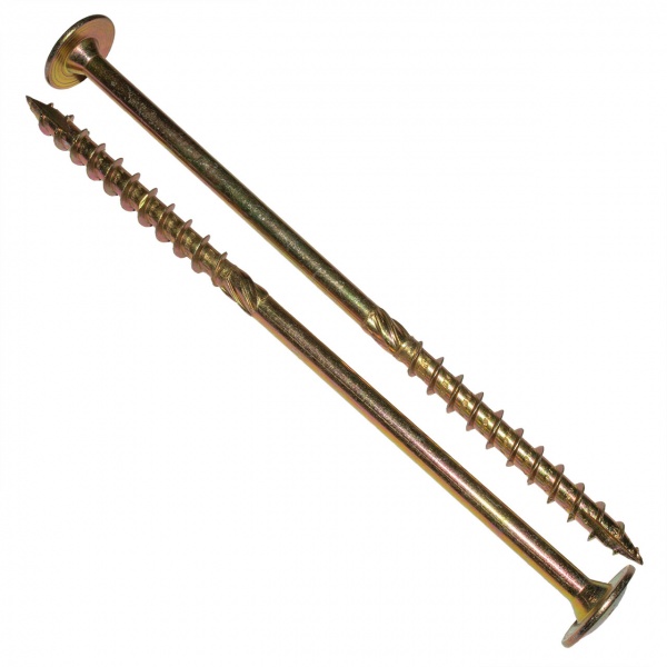 Шуруп конструкционный с пресс-шайбой вес 10x200 мм желтый цинк Expert Fix