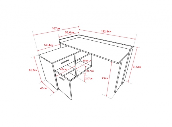 Стіл письмовий Accord Doris олд стайл темний/матера 