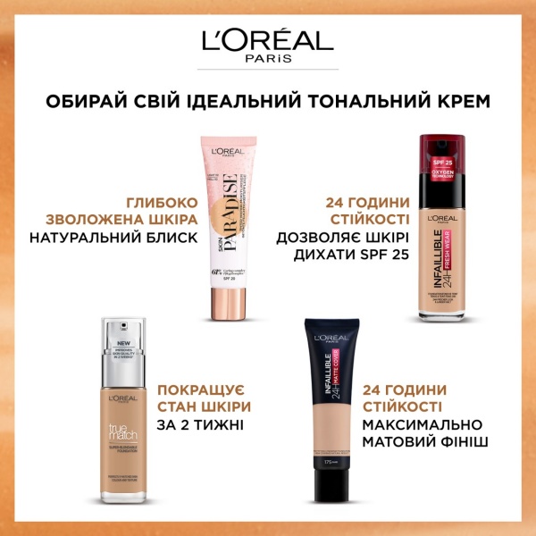 Тональна основа L'Oreal Paris Skin Paradise 04 medium 30 мл