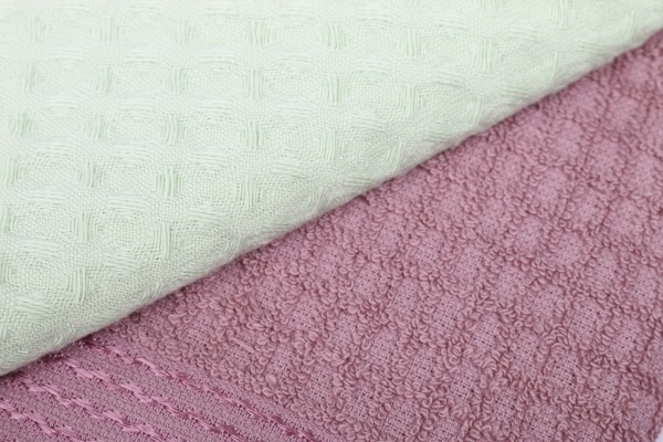 Набір рушників з бордюром 30x50 см Luna зелено-фіолетовий 