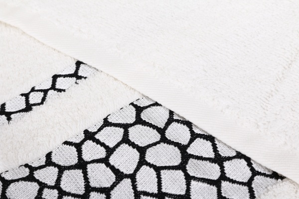 Набір рушників Rhomb 50х90+70х140 450г/м2 молочний Begenal 