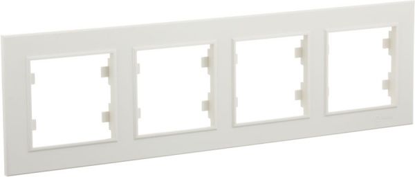 Рамка четырехместная Makel Karea горизонтальная слоновая кость