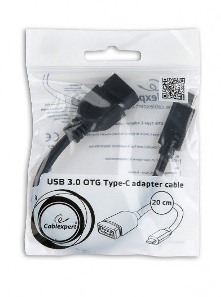 Кабель живлення Cablexpert 0,2 м (A-OTG-CMAF3-01) OTG USB3.0, A-мама/Type-C 