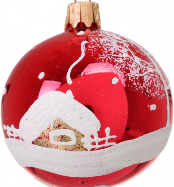 Шар новогодний мульти d 60 мм в ассортименте