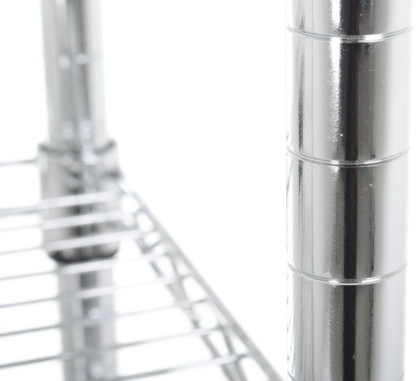 Стеллаж металлический 790x760x300 мм хром (123031-4LC) 