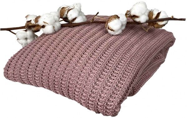 Плед Cotton Темно-розовый 200x220 см La Nuit 