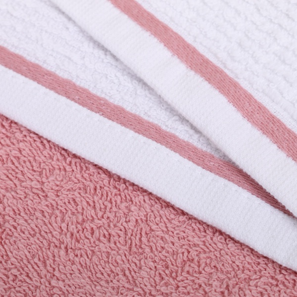 Набір рушників кухонних Stripe 60x40 см Durutex білий із рожевим 