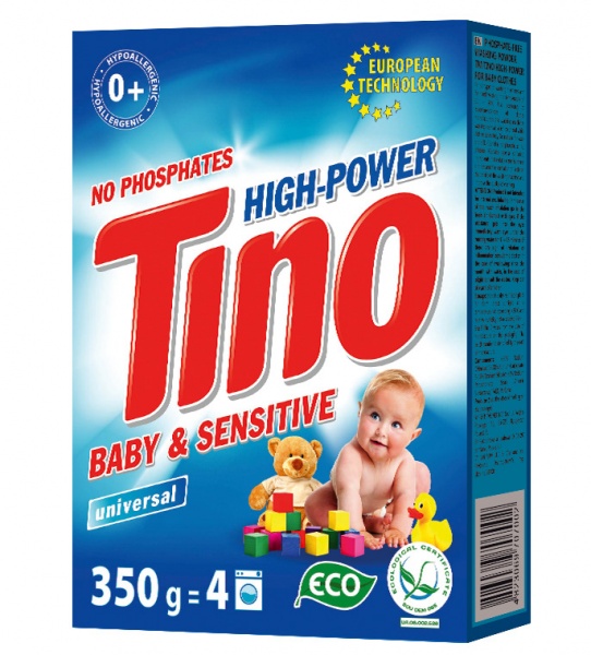 Порошок для машинной и ручной стирки Tino High-Power для детского белья 0,35 кг 