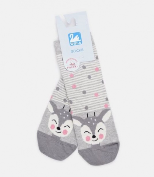 Носки для девочек Wola W34.01P 218 р. 30-32 светло-серый 