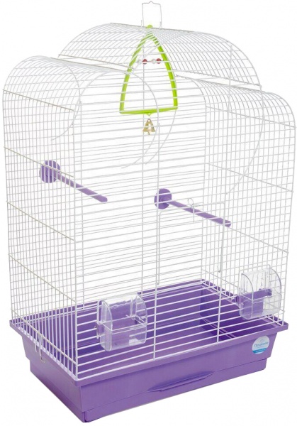 Клітка Природа Воля для птахів 44х27х63 біла/фіолетова PR241502 