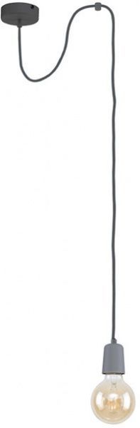 Подвес TK Lighting Qualle 1PL 1x60 Вт E27 черно-серый 