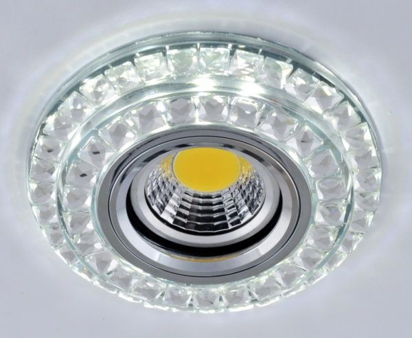 Светильник точечный Blitz BL 258S3 с LED-подсветкой 3 Вт 6000 K MR16 35 Вт G5.3 хром 