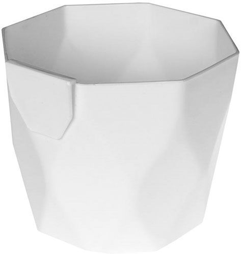 Кашпо пластикове Prosperplast Rocka круглий 1л білий (70992-449) 