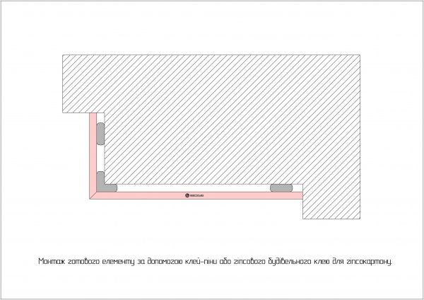 Кут гіпсокартонний різнобічний комплект (370x150x1250 мм)x2 (2500 мм) INSTYFLEX 