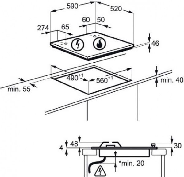 Варильна поверхня Electrolux GPE363RBK