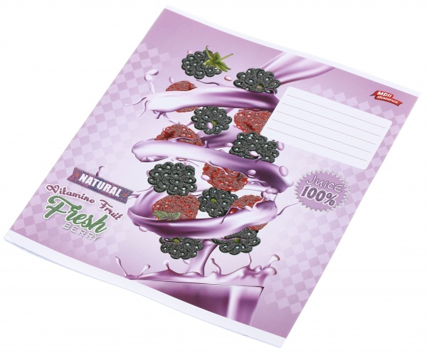 Тетрадь школьная с глитером 12 листов в клеточку в ассортименте Мечты сбываются