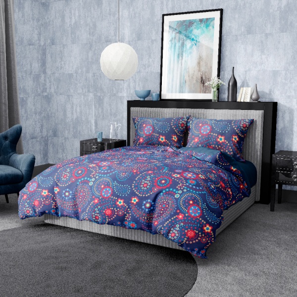 Комплект постільної білизни 1,5 сп. Pattern синій UP! (Underprice) 