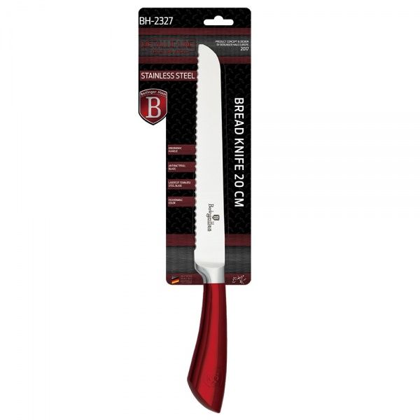 Ніж для хліба Berlinger Metallic Line BURGUNDY Edition 20 см BH 2327