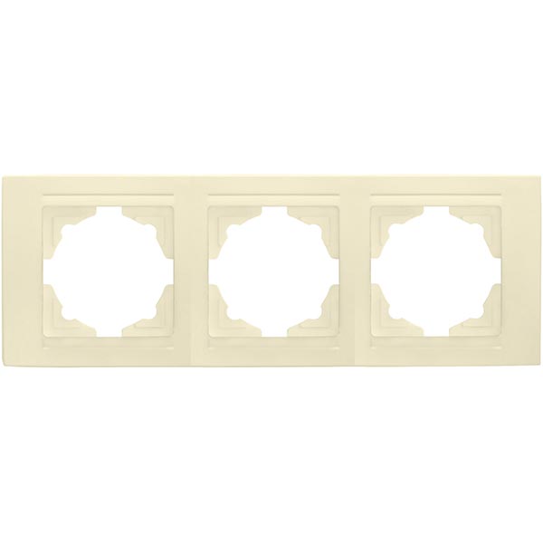 Рамка трехместная Gunsan Moderna универсальная кремовый MD 29 12 143
