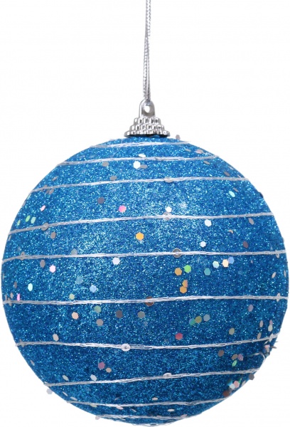 Шар новогодний Shunda пенопластиковый 100 мм синий SDA200610T