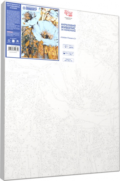 Картина за номерами Golden Flowers 2 35x45 см Rosa Start 