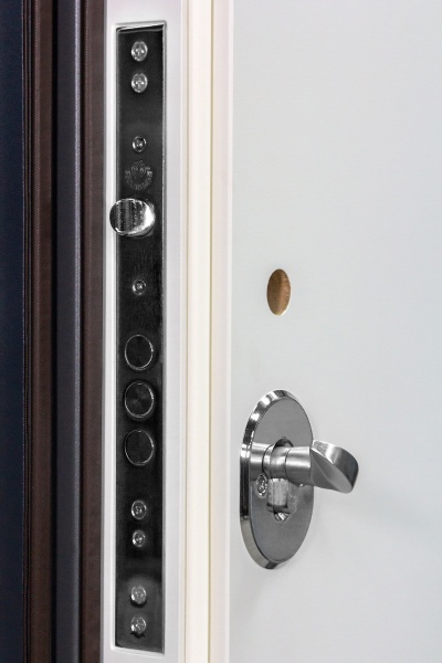 Дверь входная Булат Статус 245 графит матовый / белый супермат 2050x850 мм левая