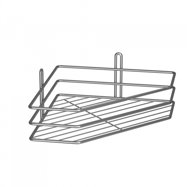Полка угловая 1-ярусная 25 см хром 