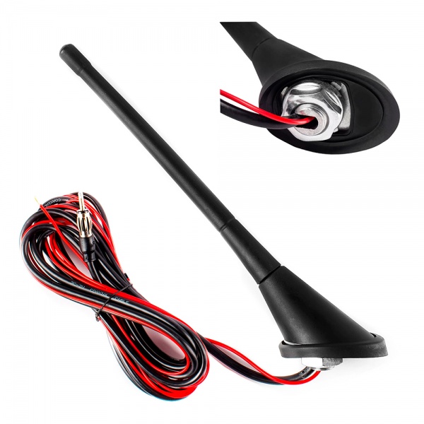 Антена автомобільна AMiO з пiдсилювачем ANT04 (01127)