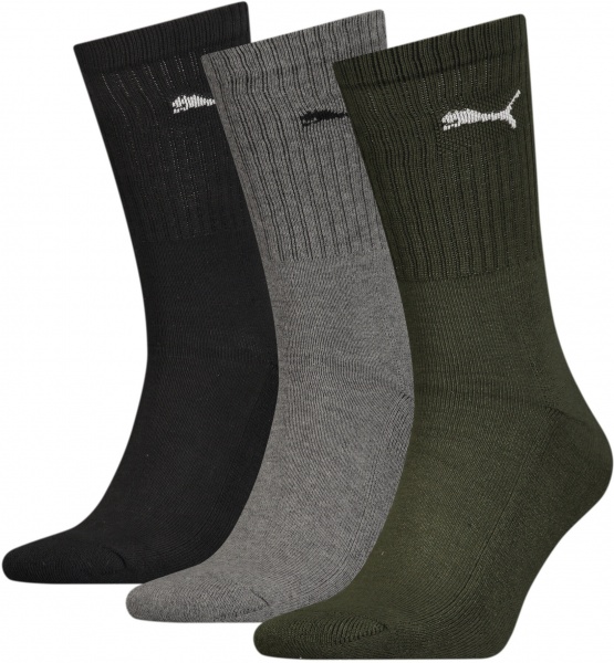 Шкарпетки Puma CREW SOCK 3P GREEN COMBO 88035528 р.43-46 різнокольоровий
