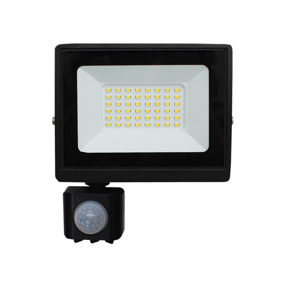 Прожектор светодиодный Eurolamp 50 Вт IP65 черный LED-FL-50/65(sensor)
