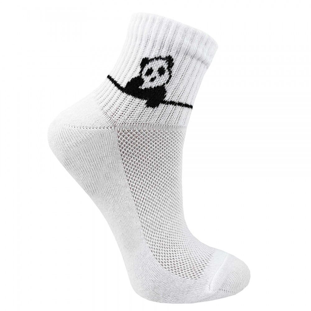 Носки женские Premier Socks Эконом средняя сетка с пандой р.23-25 белый