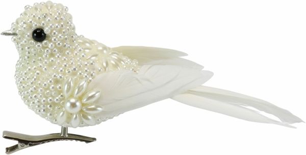 Декоративная фигура Птичка из бусинок 14 см 