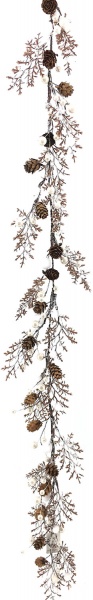 Гирлянда декоративная Sunrise Crafts с жемчугом и шишками LH7064G4 1,2 м