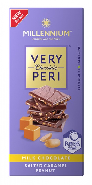 Шоколад Millennium молочный с арахисом и соленой карамелью Very Peri