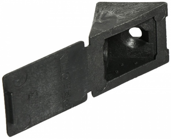 Кутник монтажний  одинарний чорний 10 шт DC