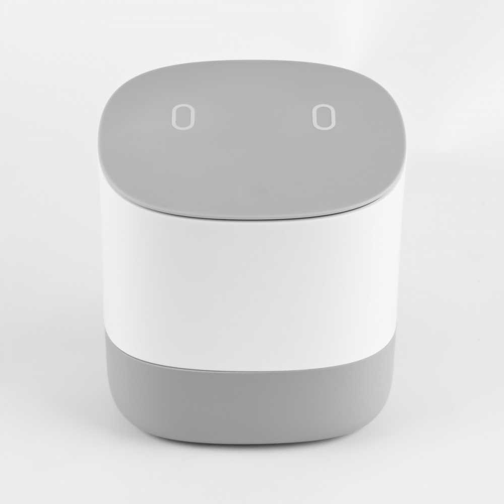 Контейнер для мусора MVM BIN-21 1,5 л белый с серым