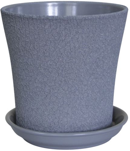 Горщик керамічний Оріана-Запоріжкераміка Вуаль шовк круглий 2,3л металік (071-0-014) 