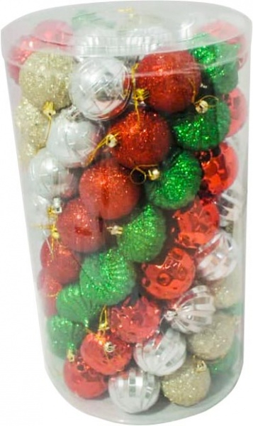 Набор елочных игрушек d6 мм 100 шт./уп. 