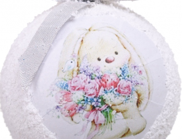 Шар новогодний Символ года-декупаж d 80 мм в ассортименте