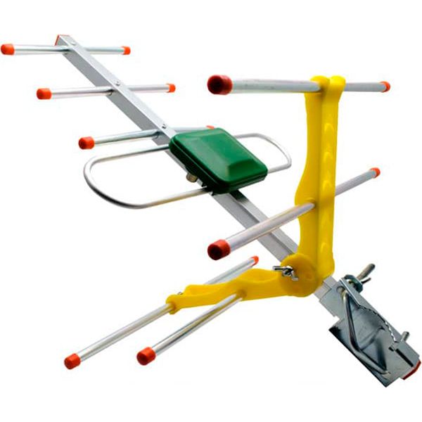 Антенна Eurosky ES-003 Y V-2 Eurosky ES-003 V-2 PREMIUM Yellow ДМБ наружная с усилителем 5V