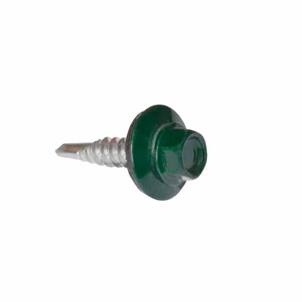 Саморез со сверлом по металлу 5,5x25 мм 100 шт зеленый RAL 6005 Expert Fix