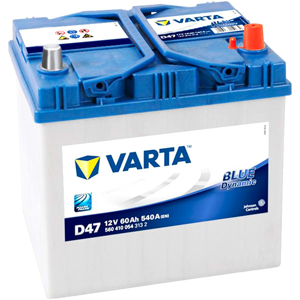 Аккумулятор автомобильный Varta D47 60А 12 B «+» справа