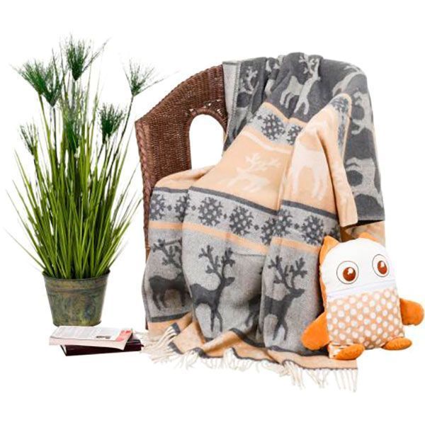 Плед La Nuit Deer beige 140x200 см